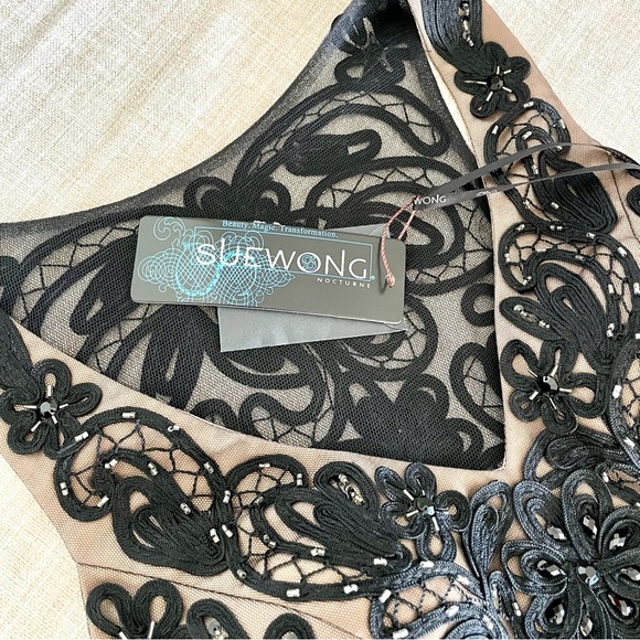 Sue Wong Stunning Brand New with Tags Black Lace Lined Dress Size: 0 - Picture 11 of 15